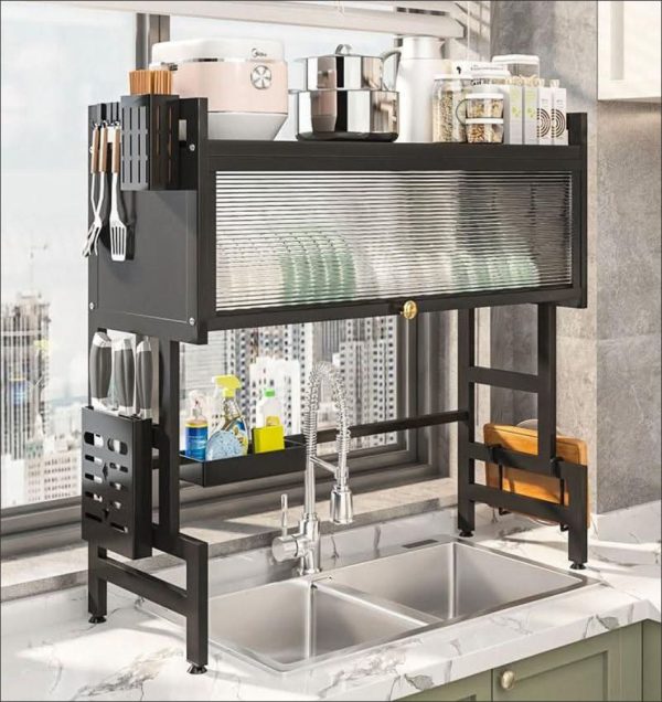 kitchen rack black